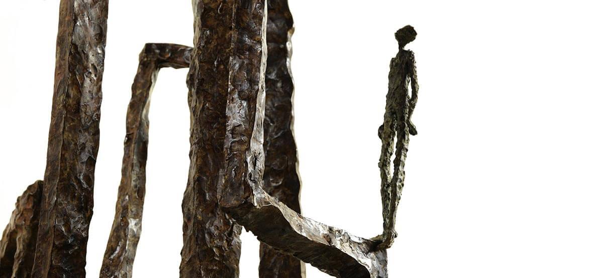 Attrait de la liberté bronze sculpture by French sculptor Val - Valérie Goutard - with Sculptureval