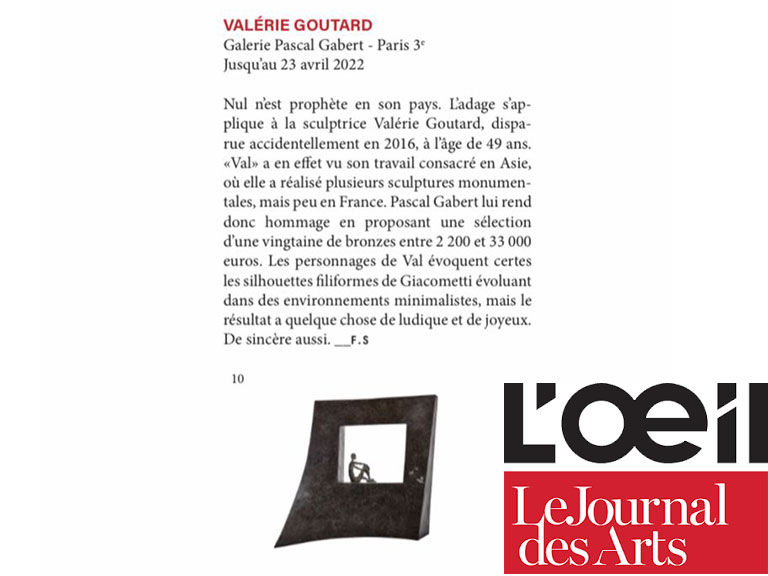 Val - L'Oeil  Le Journal des Arts April 2022