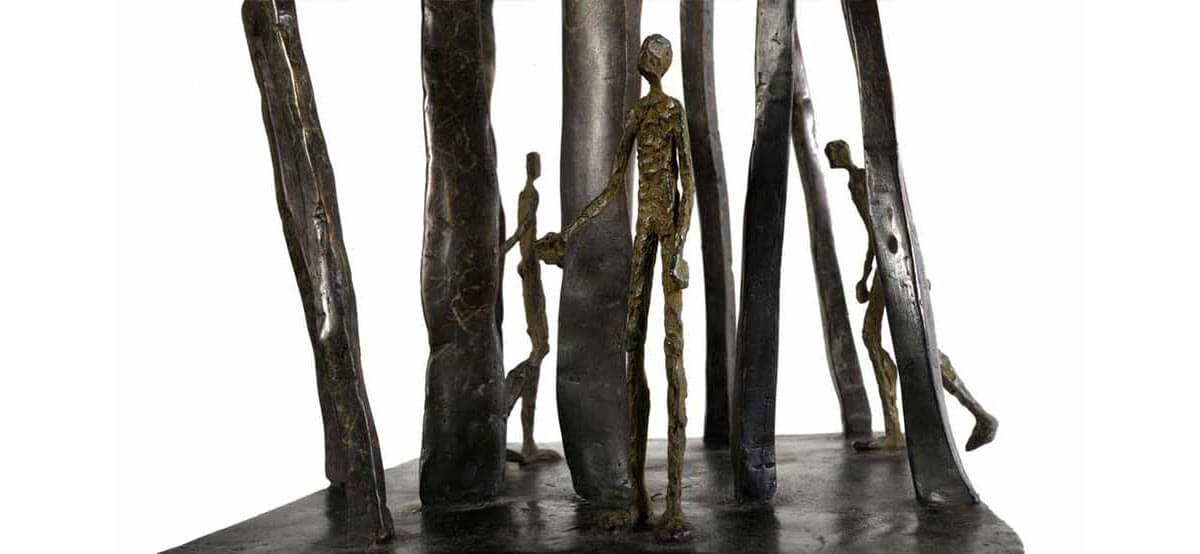 Voyage  bronze sculpture de la sculpteure française Val – Valérie Goutard – avec Sculptureval