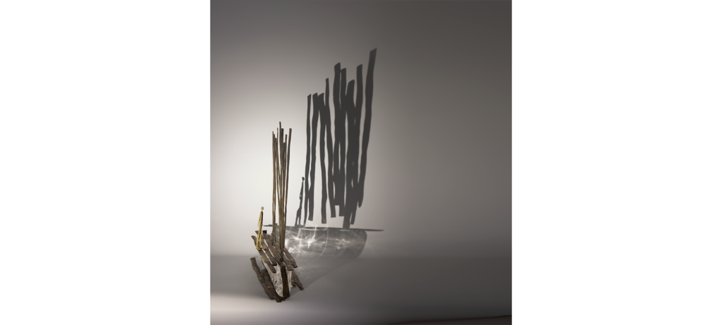 Apparition (L45xH53xD14 cm) – Murano glass & bronze 2016