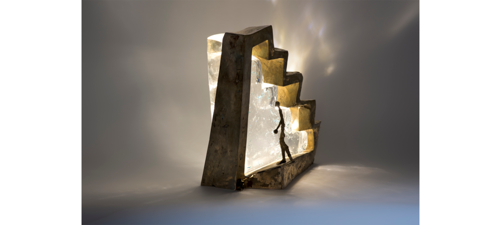 Illusion by French sculptor Val - Valérie Goutard - with Sculptureval & Murano glass masters