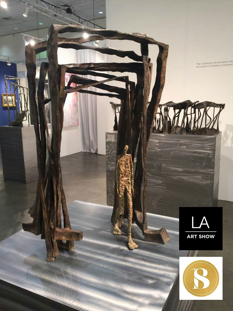 French sculptor Val - Valérie Goutard - with Simard-Bilodeau Contemporary at LA Art Show with Sculptureval with Le passage