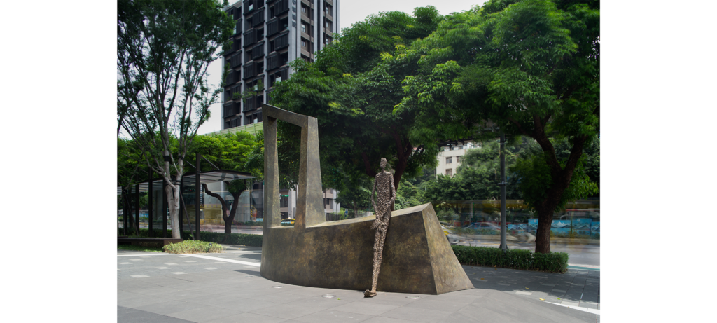 Waiting III by French sculptor Val - Valérie Goutard - with Sculptureval at New Square in Taipei - Taiwan