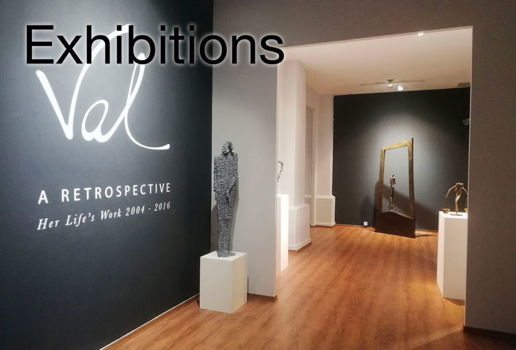 Exhibitions of French sculptor Val - Valérie Goutard - at the REDSEA Gallery, Philippe Staib Gallery and CAFA with Sculptureval